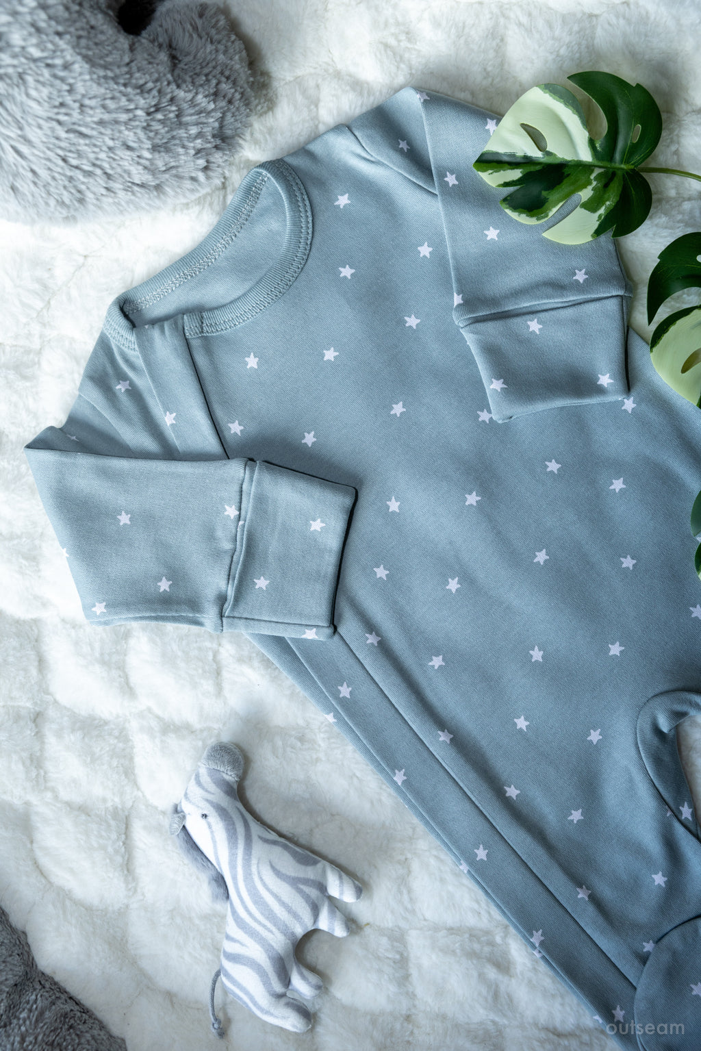 Outseam Sleepsuit Zipper Grey — detail view 2