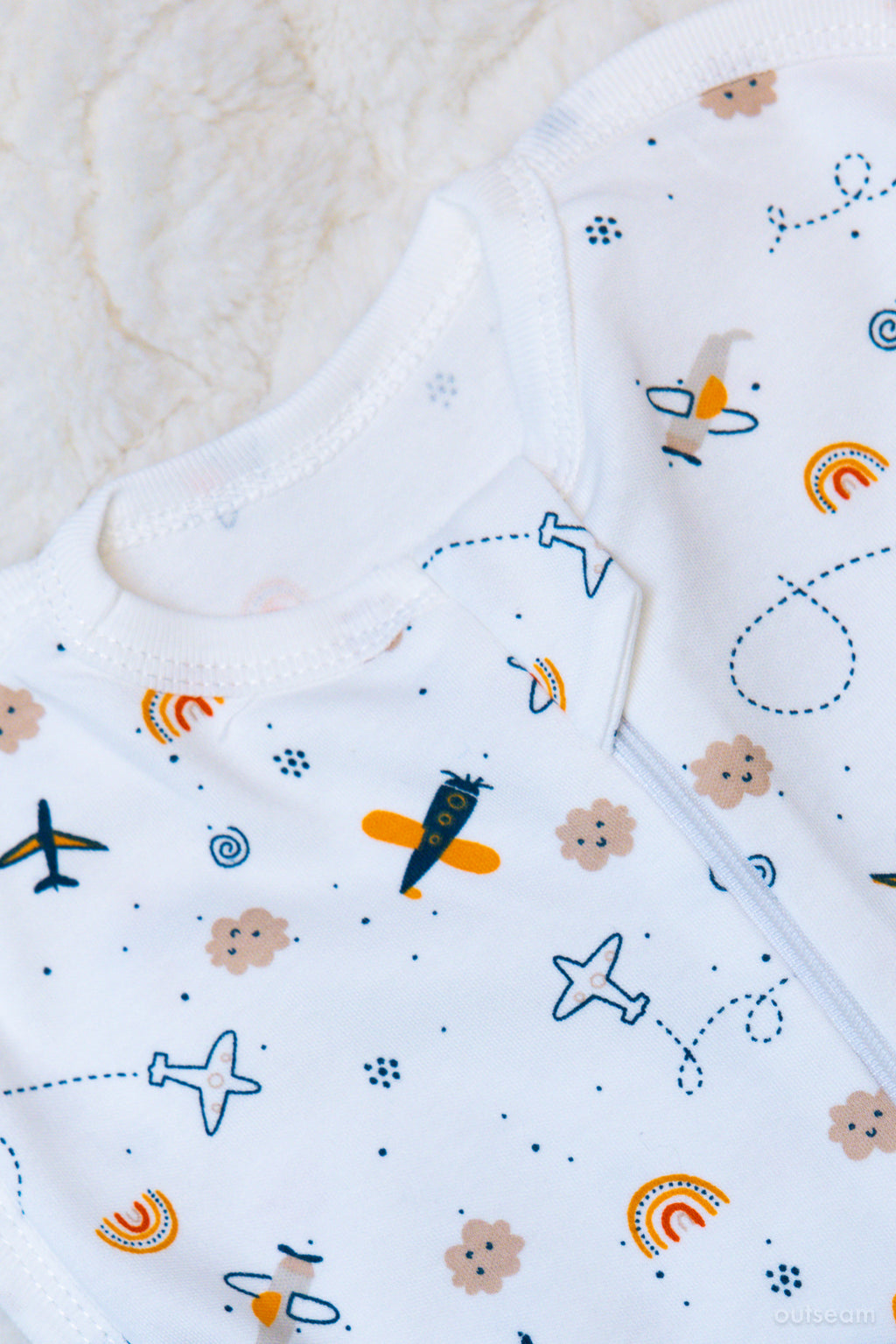 Outseam Newborn Sleep Cocoon Airplane — detail view 3
